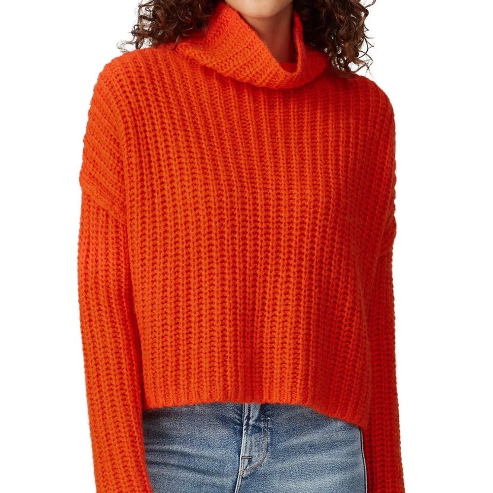 Rebecca Minkoff orange turtleneck sweater